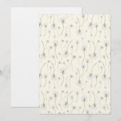 Watercolor Dandelion Flowers Seamless Pattern Kaart (Voorkant / Achterkant)