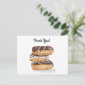 Watercolor Dank Je Donuts Briefkaart (Staand voorkant)