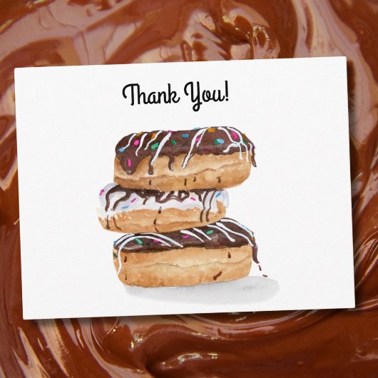Watercolor Dank Je Donuts Briefkaart