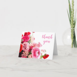 Watercolor Dank Je Handgeschreven Rozen Template Bedankkaart
