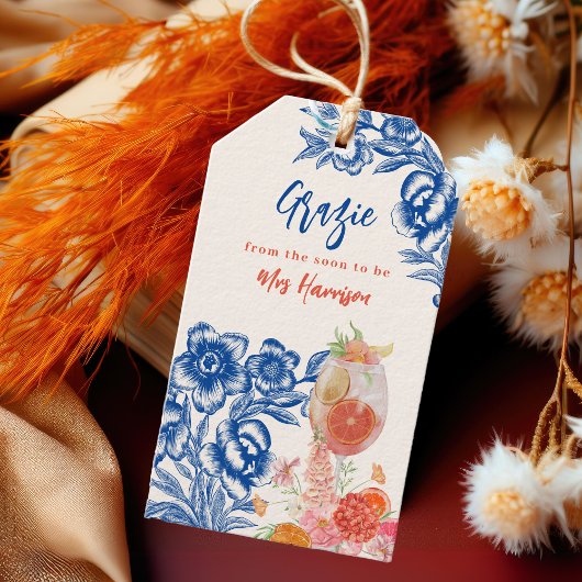 Watercolor Dat Is Amore Spritz Bruiloft Feest Favo Cadeaulabel