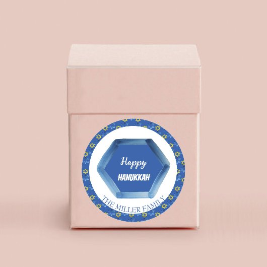 Watercolor Davidsterren Persoonlijk Ronde Sticker