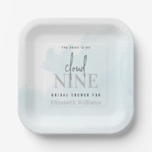 Watercolor De Bruid Is Op Wolk 9 Bruidsuitnodiging