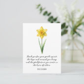 WATERCOLOR DECEMBER NARCISUSS BIRTH FLOWER  BRIEFKAART (Staand voorkant)
