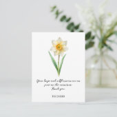 WATERCOLOR DECEMBER NARCISUSS BIRTH FLOWER BRIEFKAART (Staand voorkant)