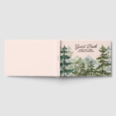 Watercolor Dennenbos Berg Rustiek Gastenboek (Volledig)