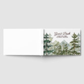 Watercolor Dennenbos Berg Rustiek Gastenboek (Volledig)