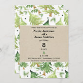 Watercolor Dennengebomen Moderne Rustieke Kraft Br Kaart (Voorkant / Achterkant)