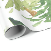 Watercolor Dennenhout Moderne Rustiek Cadeaupapier (Rol Hoek)