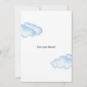 Watercolor Dennnenbomen Buurtfeest Kaart (Achterkant)