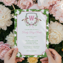 Watercolor Derby Dag Paard Monogram Wapenfeest