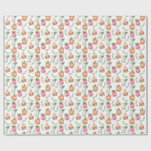 Watercolor Derby Day Mint Julep Dranken Cadeaupapier (Vlak)