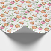 Watercolor Derby Day Mint Julep Dranken Cadeaupapier (Hoek)