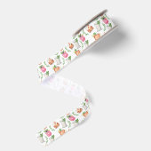 Watercolor Derby Day Mint Julep Dranken Grosgrain Lint (Achterkant)