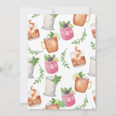 Watercolor Derby Day Mint Julep Drinks Party Kaart (Achterkant)