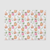 Watercolor Derby Day Mint Julep Drinks Tissuepapier (Voorkant)