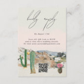 Watercolor Desert Cactus Boho Wedding Informatiekaartje (Voorkant)
