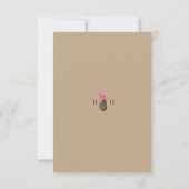 Watercolor Desert Cactus Boho Wedding RSVP Kaartje (Achterkant)