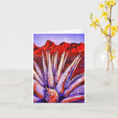 Watercolor Desert note card   Kaart (Gele Bloem)
