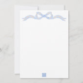 Watercolor Designer Blue Monogram Foto Bedankkaart (Achterkant)