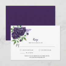 Watercolor Diep Paarse Rozen Groene Beplanting RSV