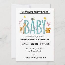 Watercolor dieren - nip & zie ontmoeting kaart