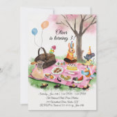 Watercolor dierentuin verjaardagsuitnodiging (Voorkant)