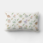 Watercolor Dino Art Throw Pillow Kussen (Achterkant)