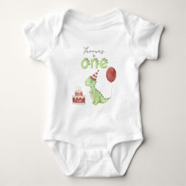 Watercolor Dinosaur 1st birthday Romper
