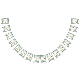 Watercolor Dinosaur 3 Three rex birthday Vlaggetjes