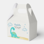 Watercolor Dinosaur Baby shower boy Bedankdoosjes (Voorkant Zijde)