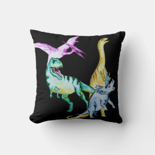 Watercolor Dinosaurus Kinderen Kussen