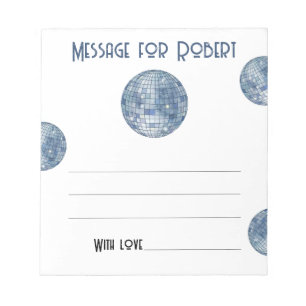 Watercolor discobal verjaardag tijd capsule berich notitieblok