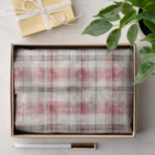 Watercolor Distressed Desaturated Christmas Plaid Tissuepapier (Geschenk)
