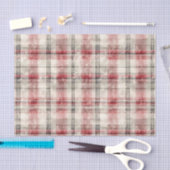 Watercolor Distressed Desaturated Christmas Plaid Tissuepapier (Craft)