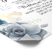 Watercolor Doe een ring bruidsbruiloft spel bord Poster (Hoek)