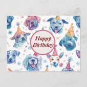 Watercolor Dog Birthday Greeting – Magical Card Feestdagenkaart (Voorkant)