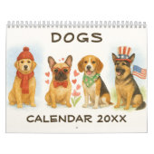 Watercolor Dog Calendar Kalender (Hoes)
