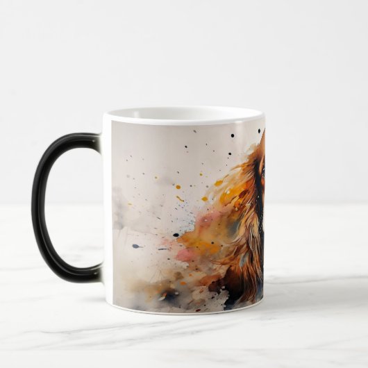 Watercolor Dog Mug Wrap Magische Mok (Links)