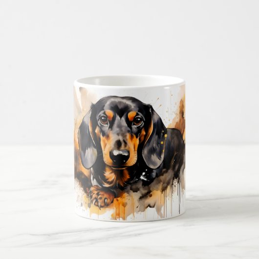 Watercolor Dog Mug Wrap Magische Mok (Center)