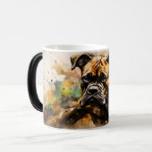 Watercolor Dog Mug Wrap Magische Mok (Voorkant links)