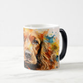 Watercolor Dog Mug Wrap Magische Mok (Voorkant rechts)