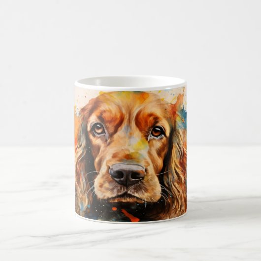 Watercolor Dog Mug Wrap Magische Mok (Center)