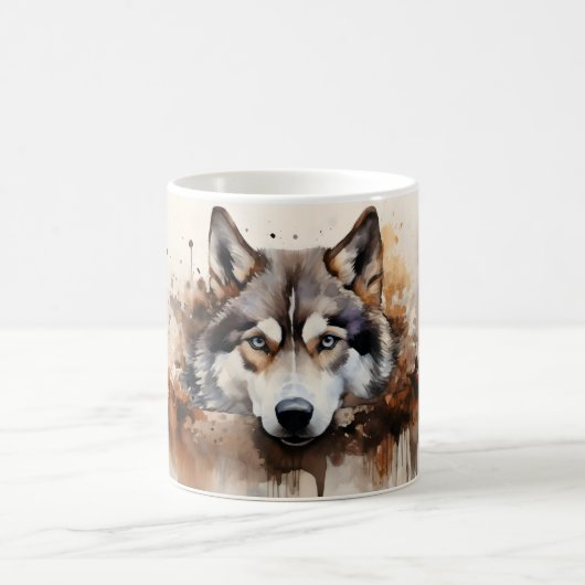 Watercolor Dog Mug Wrap Magische Mok (Center)