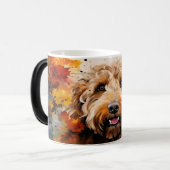 Watercolor Dog Mug Wrap Magische Mok (Voorkant links)
