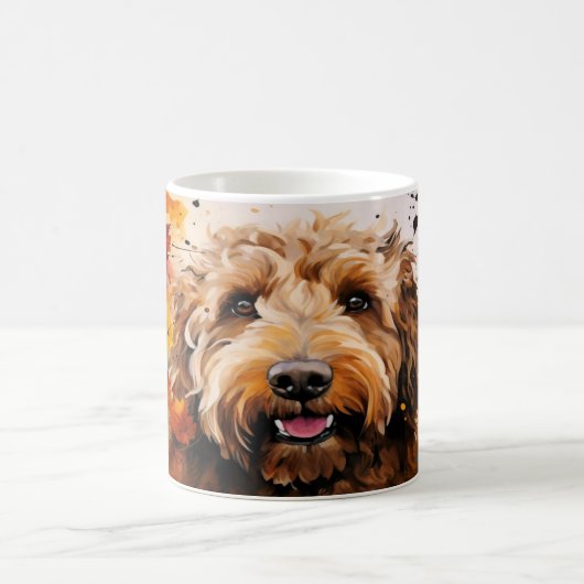 Watercolor Dog Mug Wrap Magische Mok (Center)