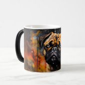 Watercolor Dog Mug Wrap Magische Mok (Voorkant links)