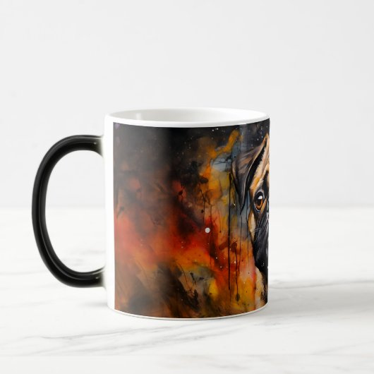 Watercolor Dog Mug Wrap Magische Mok (Links)