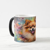 Watercolor Dog Mug Wrap Magische Mok (Voorkant links)
