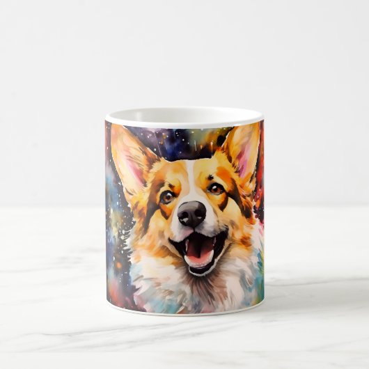 Watercolor Dog Mug Wrap Magische Mok (Center)